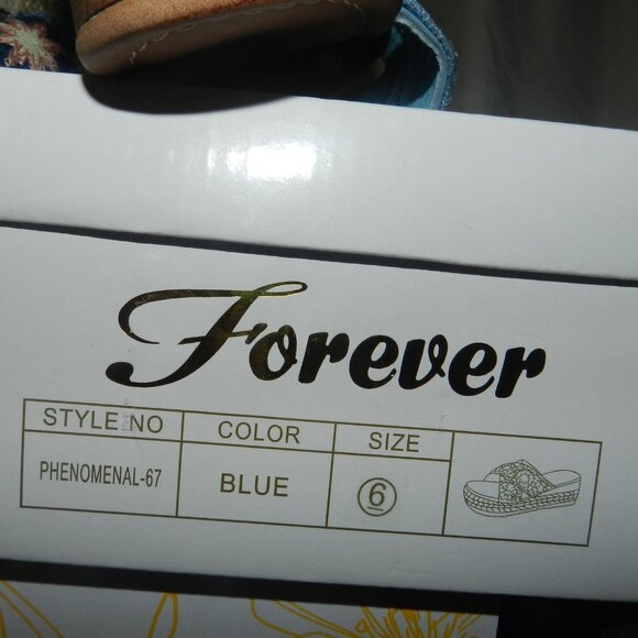 Forever Link Women's Phenomenal-67 Espadrilles Sandals Floral Blue🆕FAST😮‍💨⚡🚚 - Picture 12 of 16